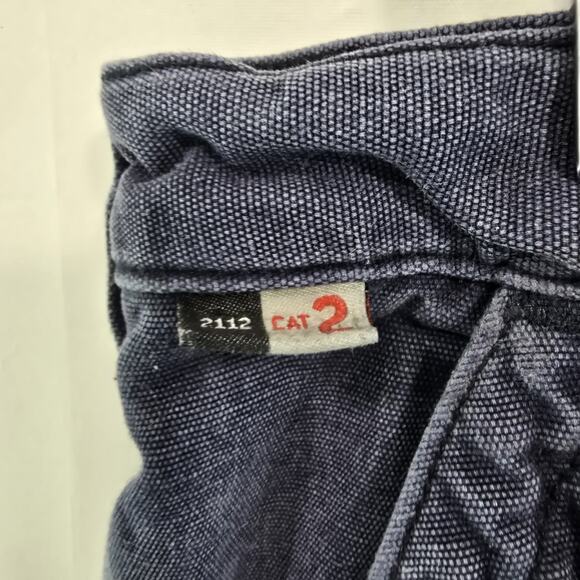 Carhartt Pants Mens 34 X 30 Blue FR Fire Resistant Canvas Cargo Carpenter - Picture 9 of 13